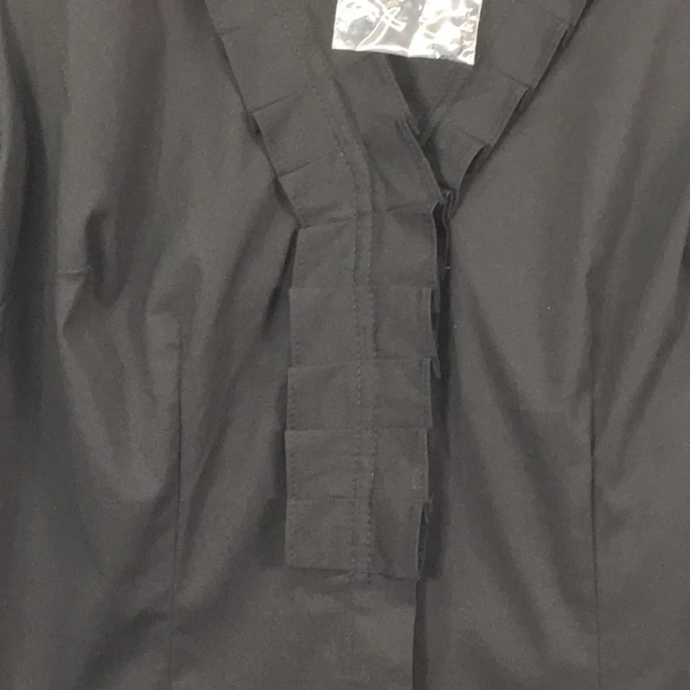 LOFT Women’s Button Up Short Sleeve Black Blouse Size XS NEW Without Tags